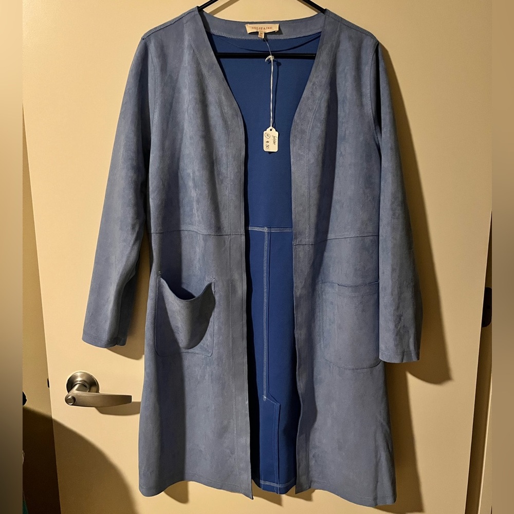 Women's super soft periwinkle color jacket - lightweight - size medium